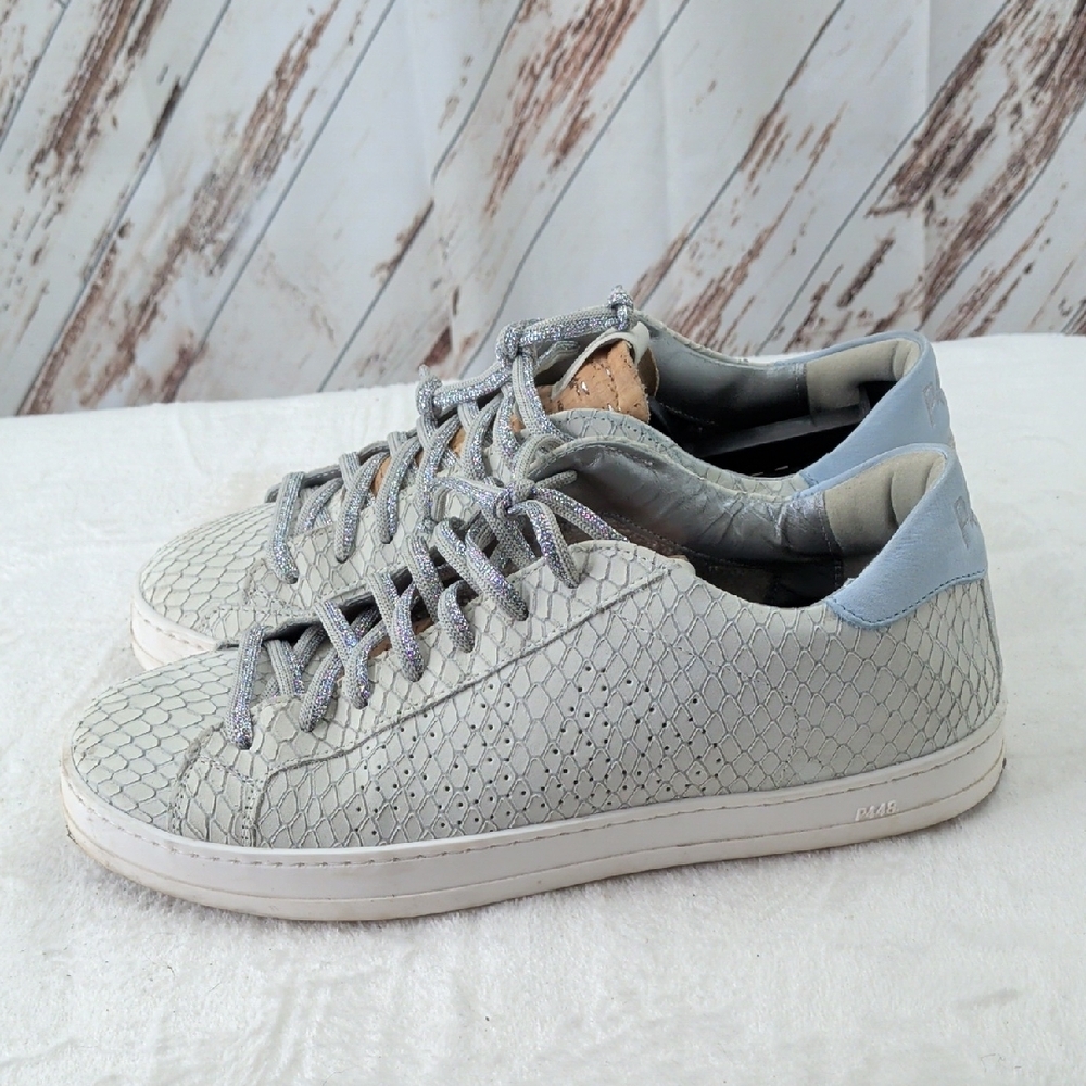 P448 John Margot Snake-Patterned Gray Sneakers - Picture 4 of 7